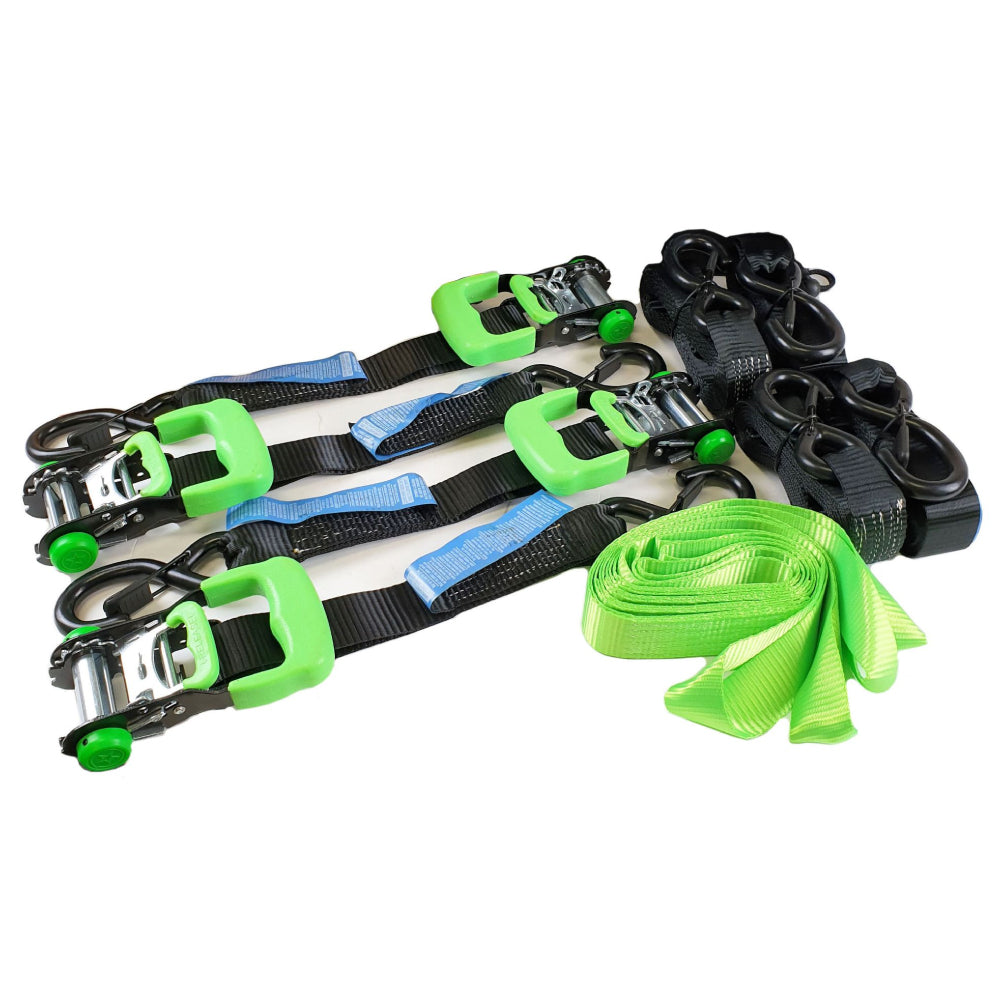 Ratchet Tie Down Set 35mm X 4m | 4 Pack + Carry Bag