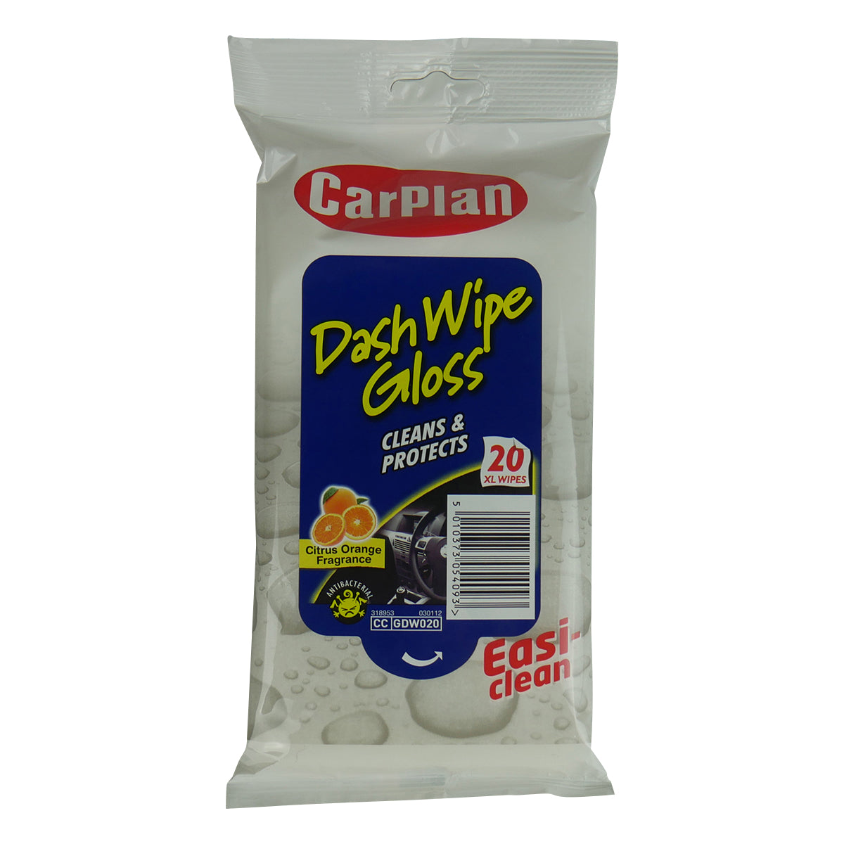 Carplan Citrus Fragrance Dash Wipe Gloss 20 Xtra large