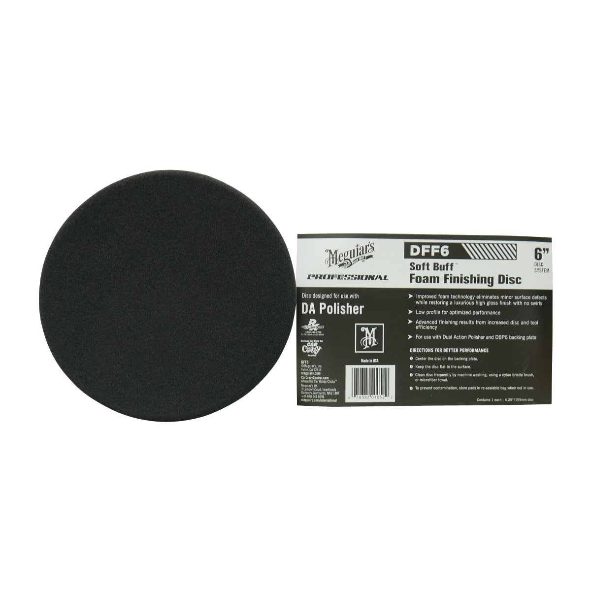 Meguiars 6" Inch Soft Buff Da Foam Finishing Disc