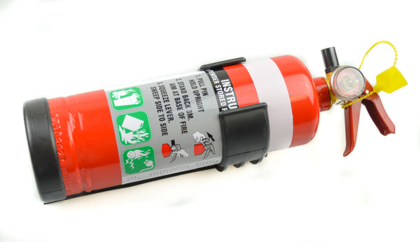 1KG Dry Chemical ABE Fire Extinguisher with Plastic Bracket + Fire Blanket 1x1M