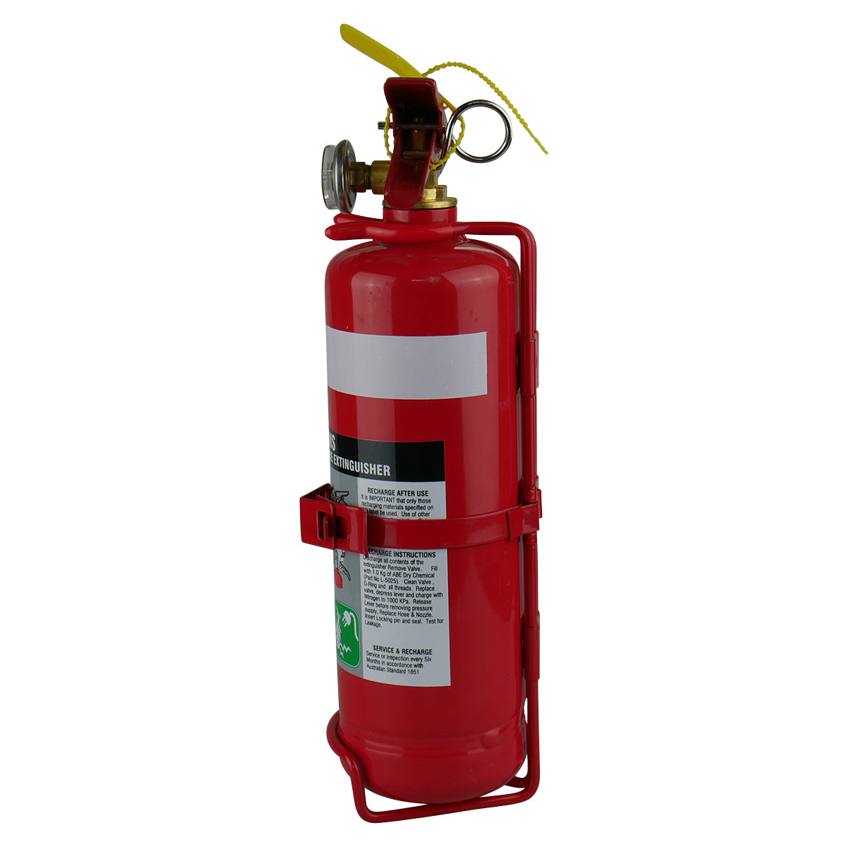 2x 1KG Dry Chemical ABE Fire Extinguisher with HD Metal Bracket