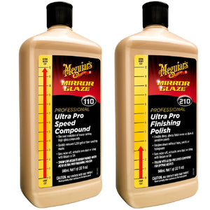 Meguiars M110+M210 Mirror Glaze Ultra-Pro Speed Compound & Finishing Polish Kit