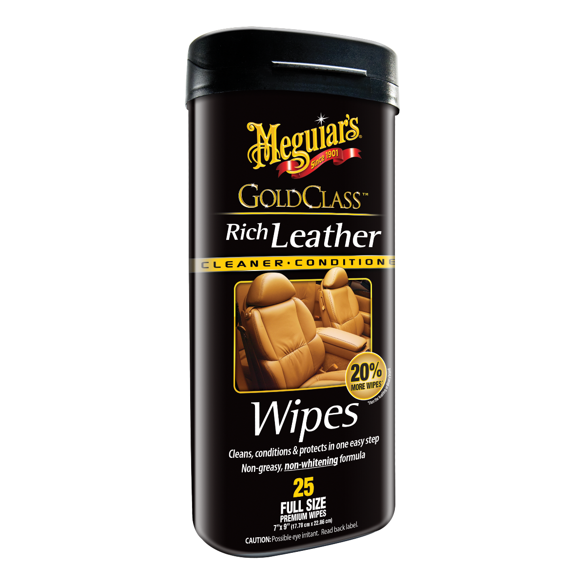 Meguiars Gold Class Rich Leather Wipes 25 Pack