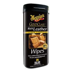 Meguiars Gold Class Rich Leather Wipes 25 Pack