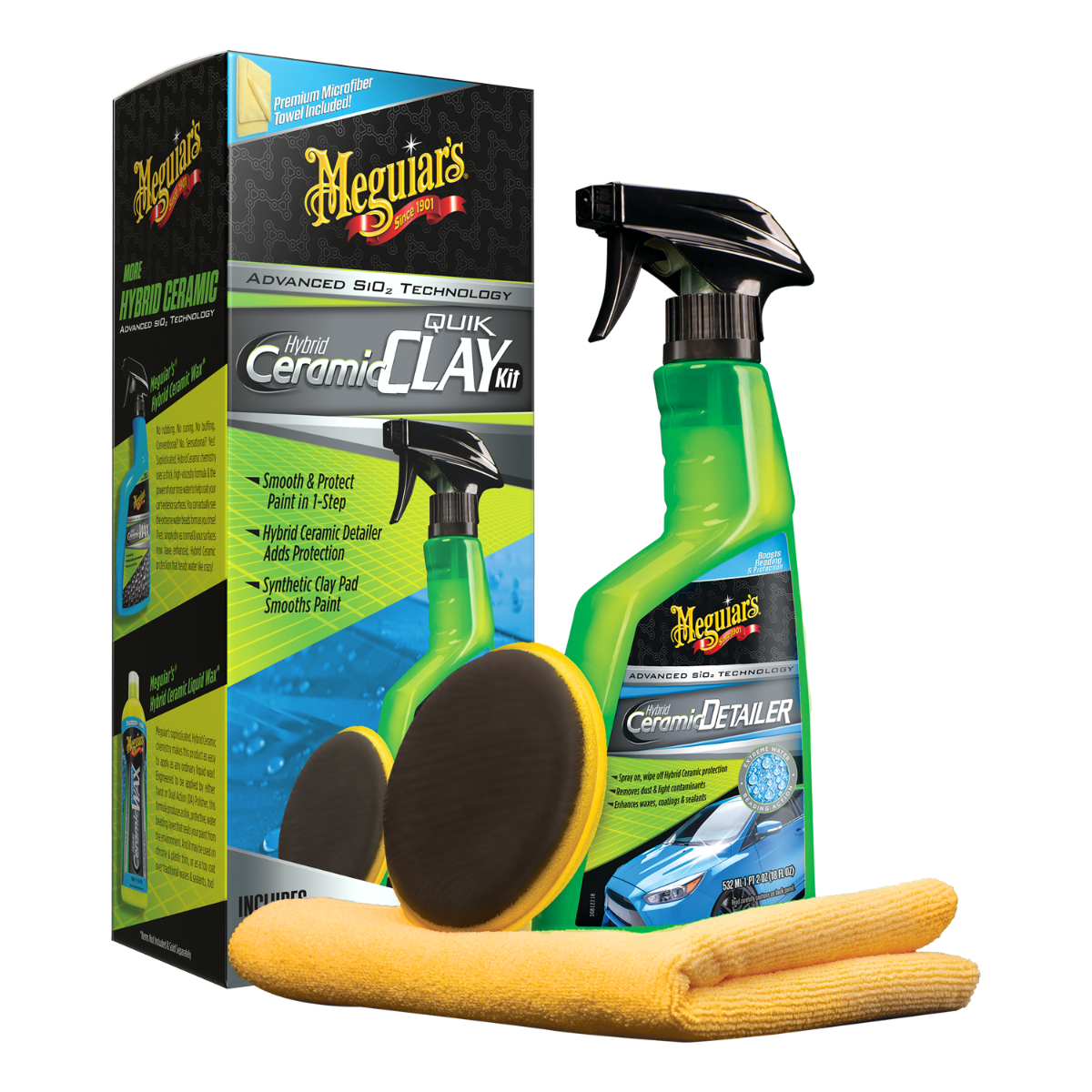 Meguiars Hybrid Ceramic Quik Clay Kit