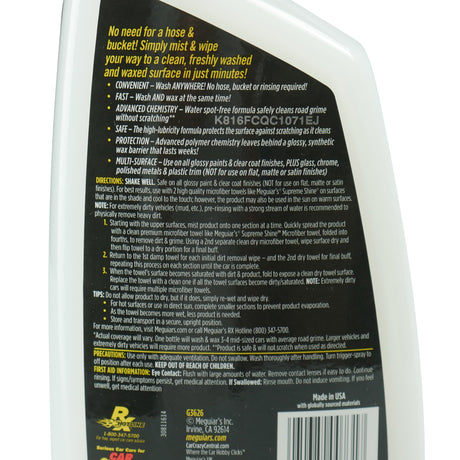 Meguiars Ultimate Waterless Wash And Wax 768mL