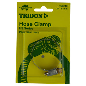 Tridon Hose Clamp Part Stainless 27 - 51mm Card of 1