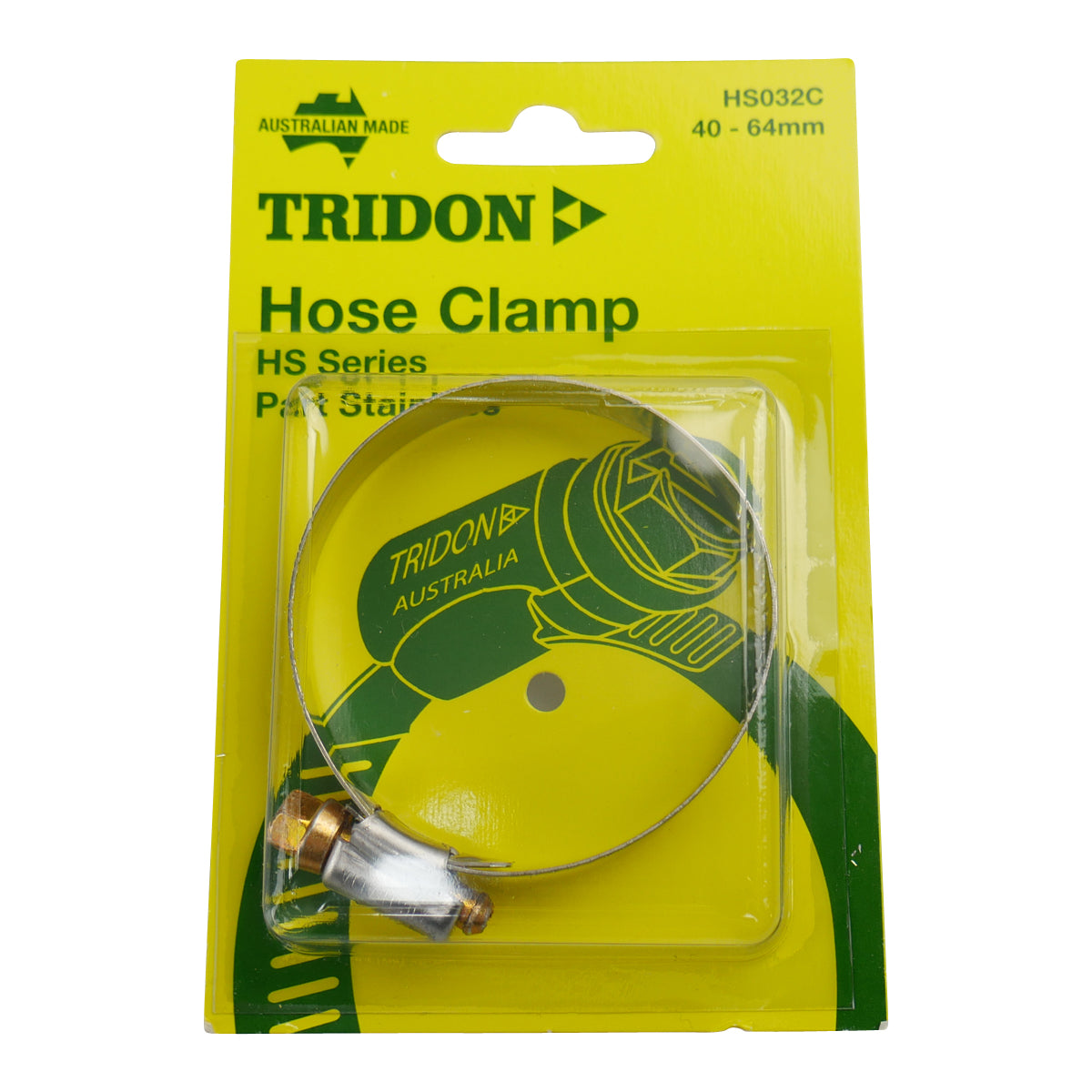 Tridon Hose Clamp Part Stainless 40 - 64mm Card of 1