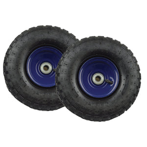 2X 10 Inch Pneumatic Tyre 16Mm Shaft