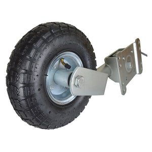 10" Swivel Bracket Jockey Wheel + Clamp | 340KG Rated | Solid Rubber Tyre