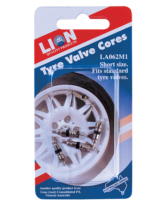 Lion Tyre Valve Core Short 4pk