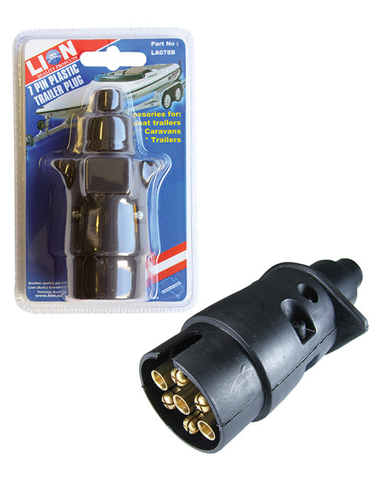 Lion 12V 7 Pin Round Plastic Trailer Plug