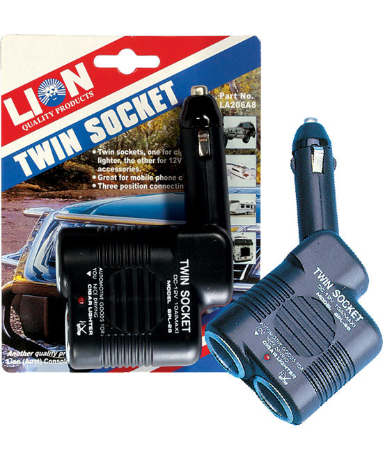 Lion Dual Power Socket & Cigarette Lighter Plug-in