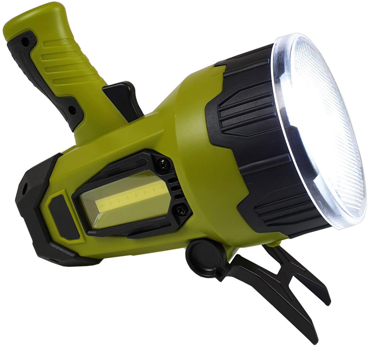 Long Distance Spotlight Torch With Side Lamp