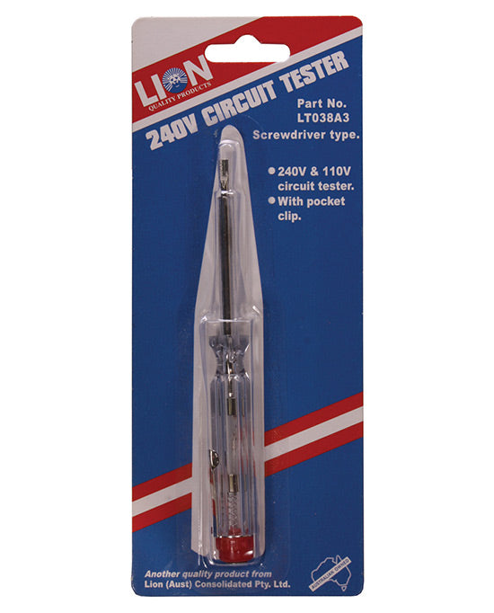 Lion Circuit Tester Screwdriver 100-240V