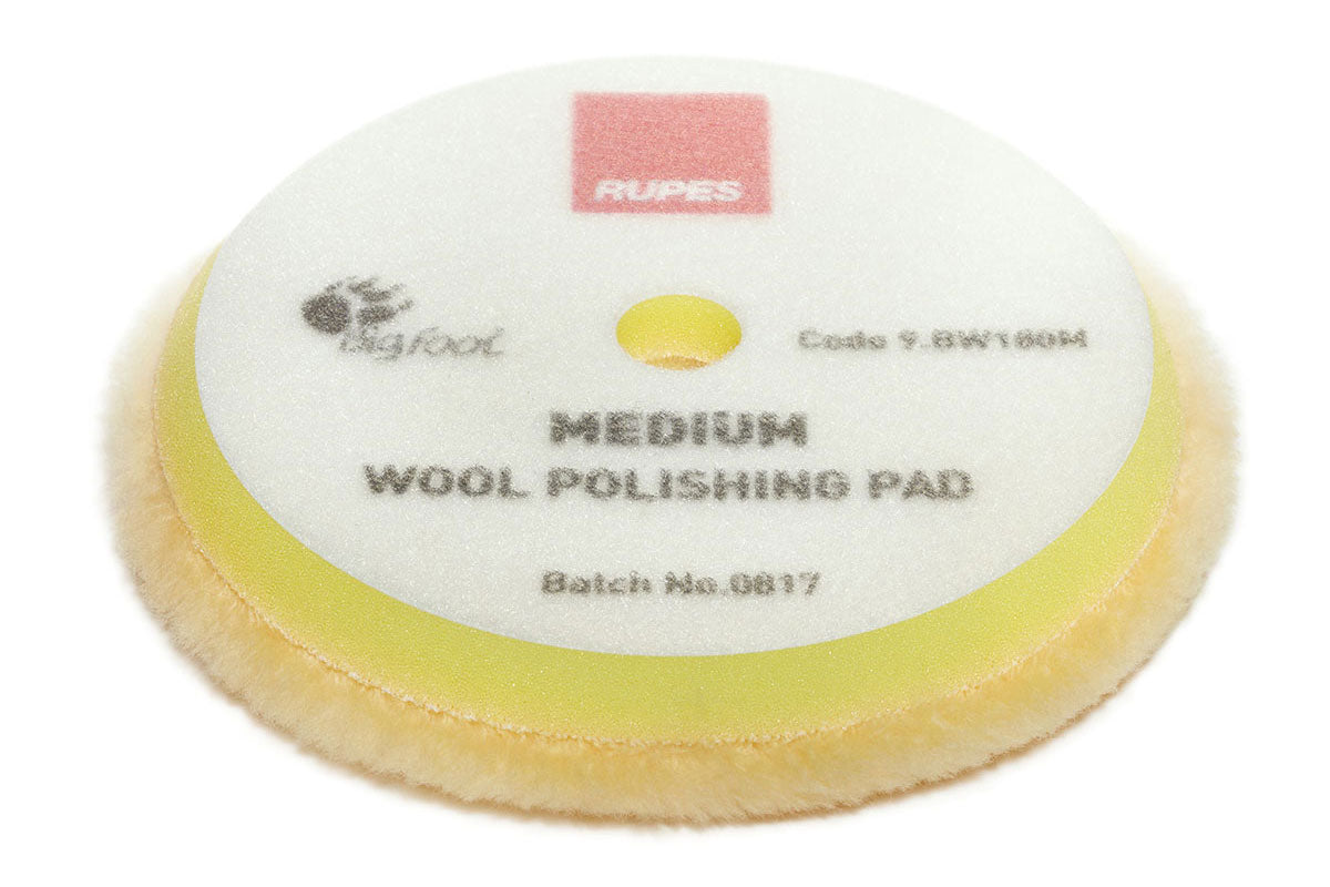 Rupes Medium Yellow Wool Polishing Pad 80/100mm Suits LHR75