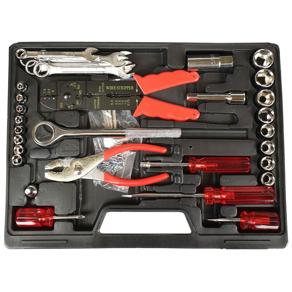 Motorist Hand Tool Kit With Compact Case 69 Piece