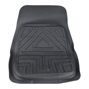 4WD Mud Mat Rubber Car Floor Mats Black Front 2 Piece