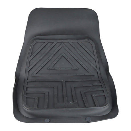 4WD Mud Mat Rubber Car Floor Mats Black Front & Rear 4 Piece