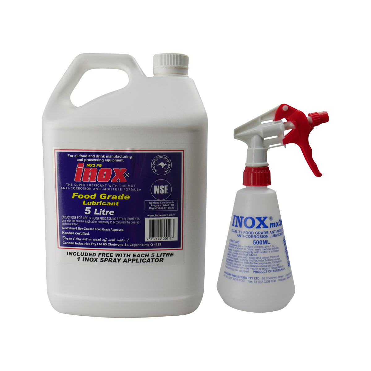 Inox MX3 Food Grade Lubricant 5L + Free Spray Bottle