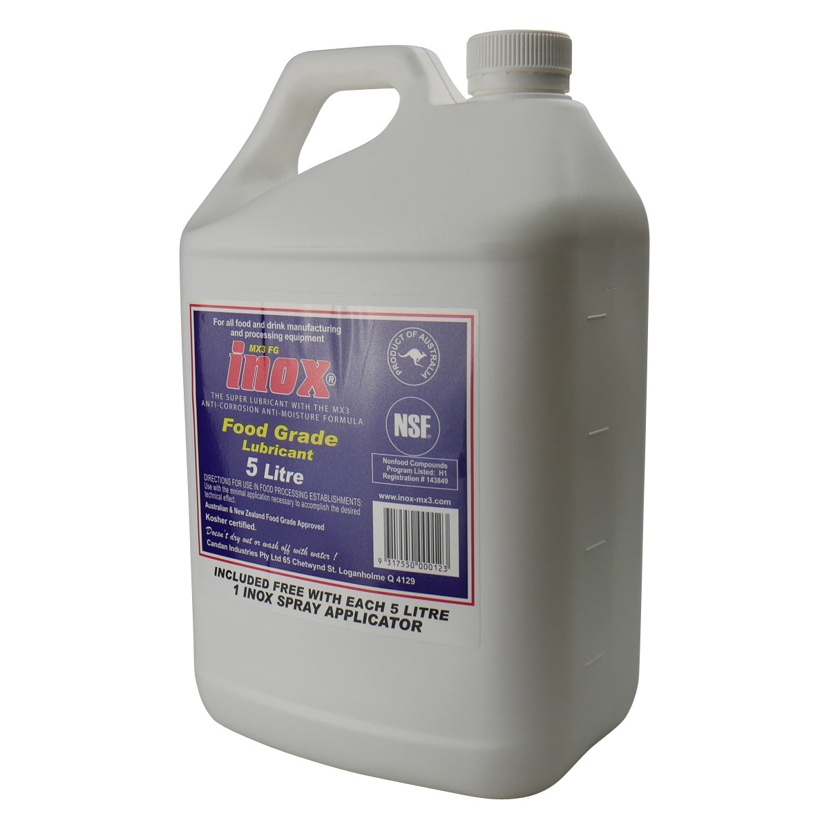 Inox MX3 Food Grade Lubricant 5L + Free Spray Bottle