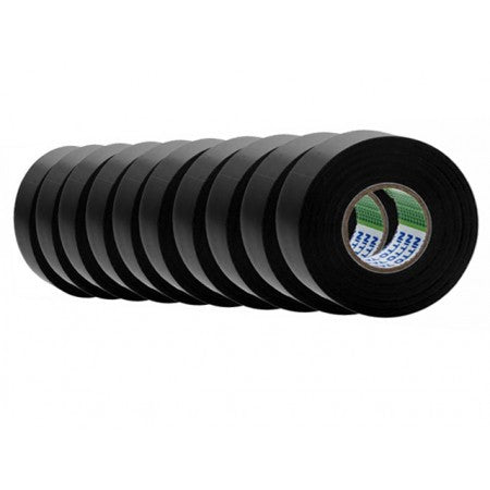 Nitto PVC Tape 18mm x 10m Black 10 Pack