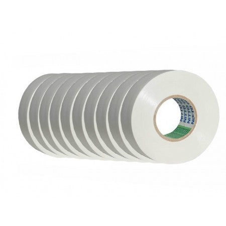 Nitto PVC Tape 18mm x 20m White 10 Pack