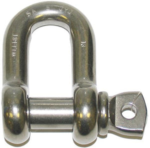 D Shackle Rated 10mm 700KG Marine Grade Stainless Steel