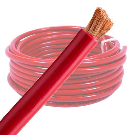 6 B&S Single Core Battery Cable - Black & Red - Various Lengths