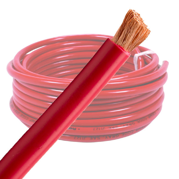 4 B&S Single Core Battery Cable - Black & Red - Various Lengths