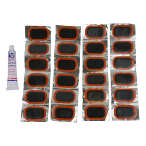 25 Piece Large Tube Repair Kit |24 x 34mm x 50mm Cold Patches