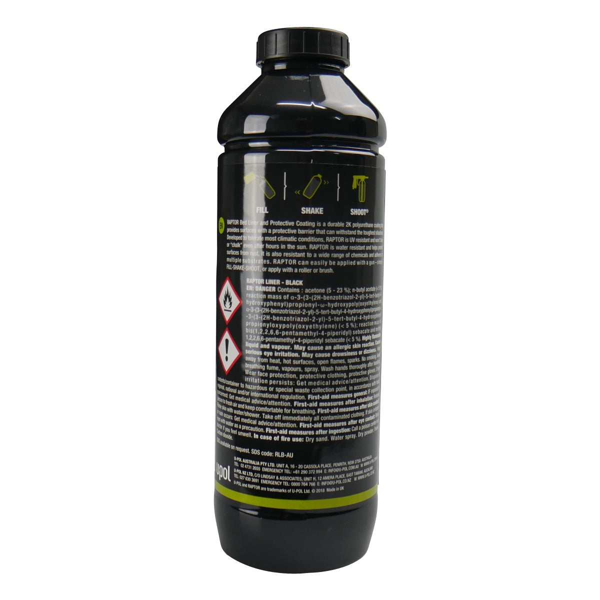 Raptor Protective Coating – 711ml Tintable & Black (No Hardener)