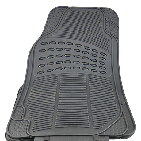 Universal Rubber Car Mats Black 4 Pack