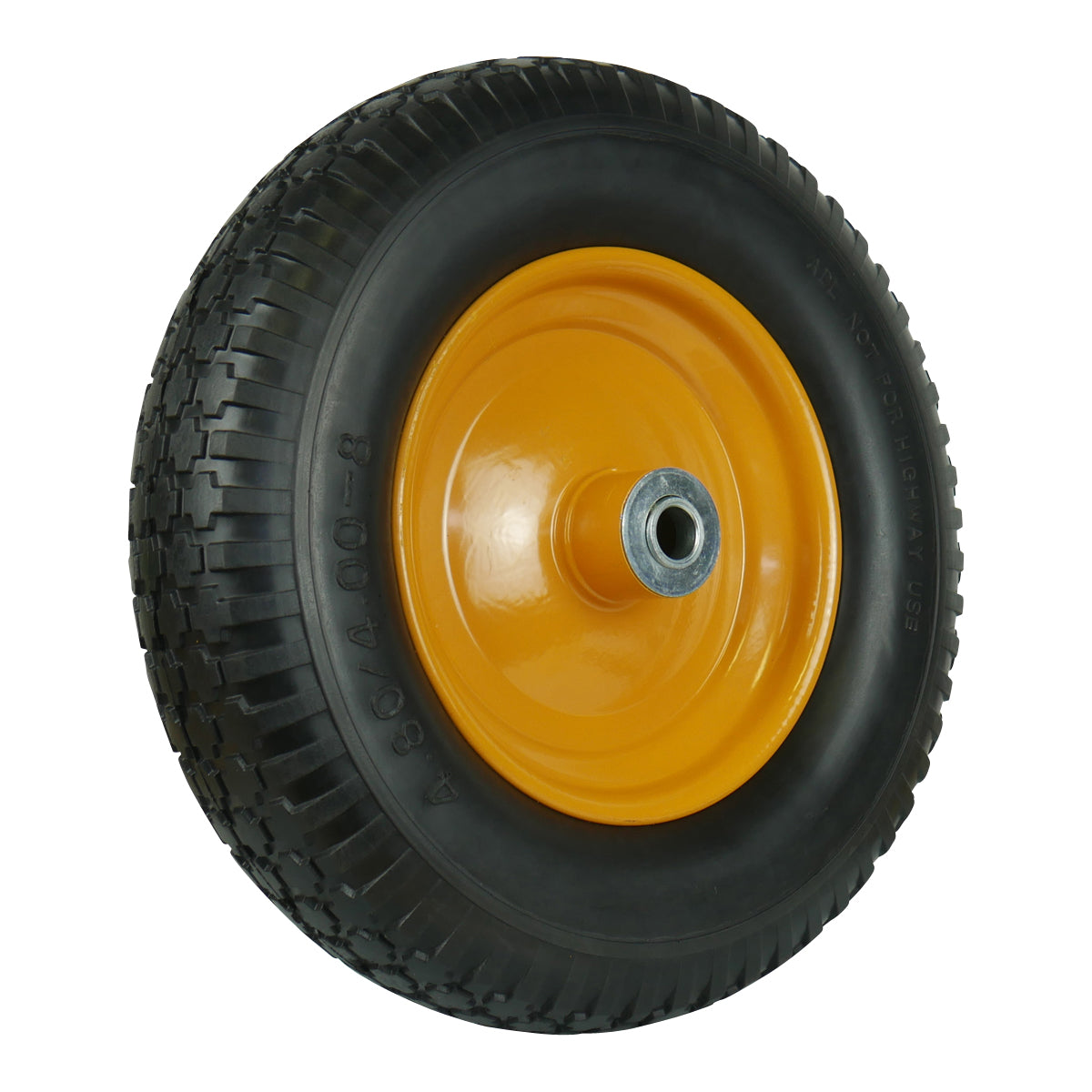 Solid Rubber NO Flat Wheels With Metal Rims - Various Sizes