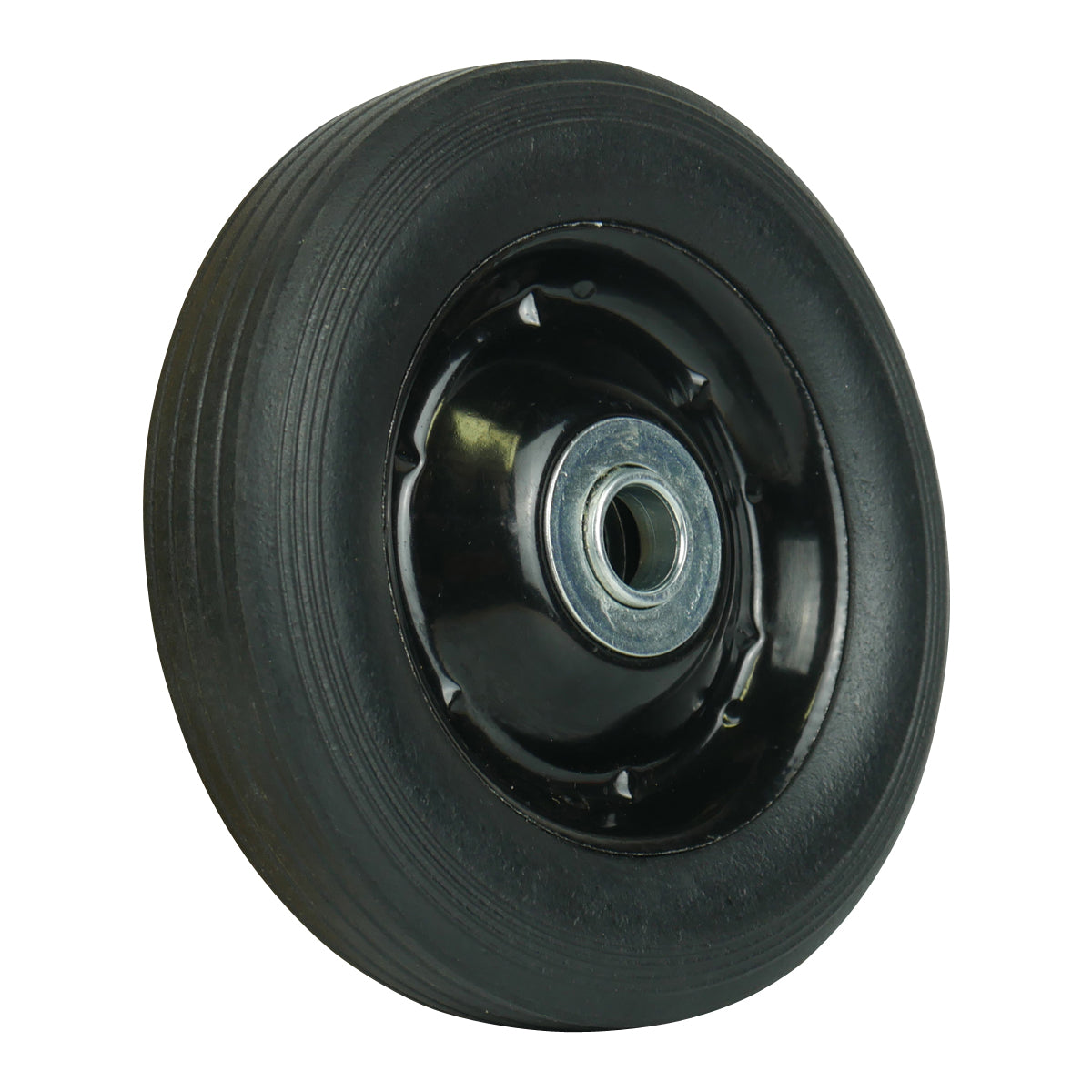 Solid Rubber NO Flat Wheels With Metal Rims - Various Sizes