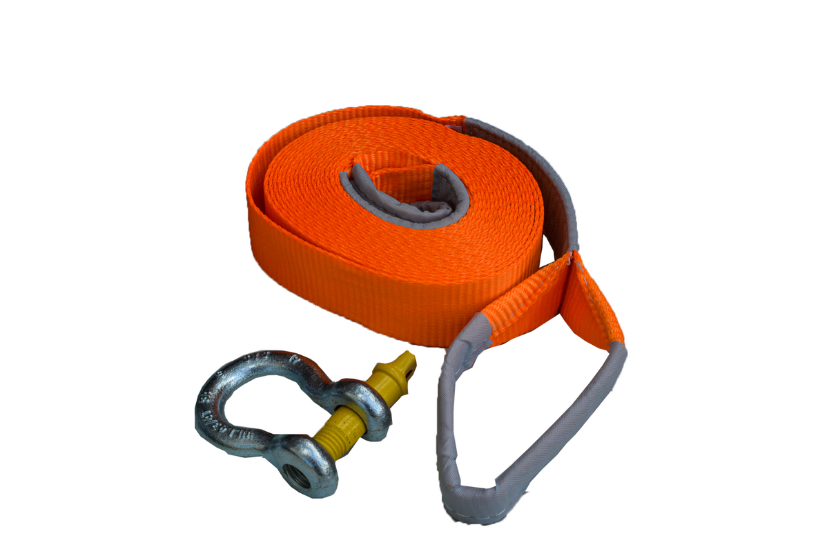 Snatch Strap 60mm x 9M & Bow Shackle 19mm Combo