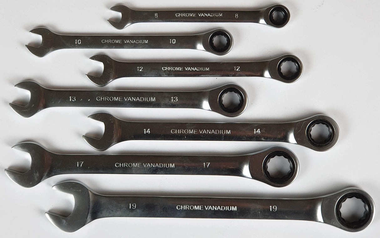 7 Piece Ratchet Spanner Set