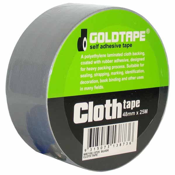 Cloth Gaffer Tape Silver 48mm x 25m