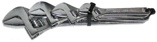 Adjustable Wrench Set 4 Piece