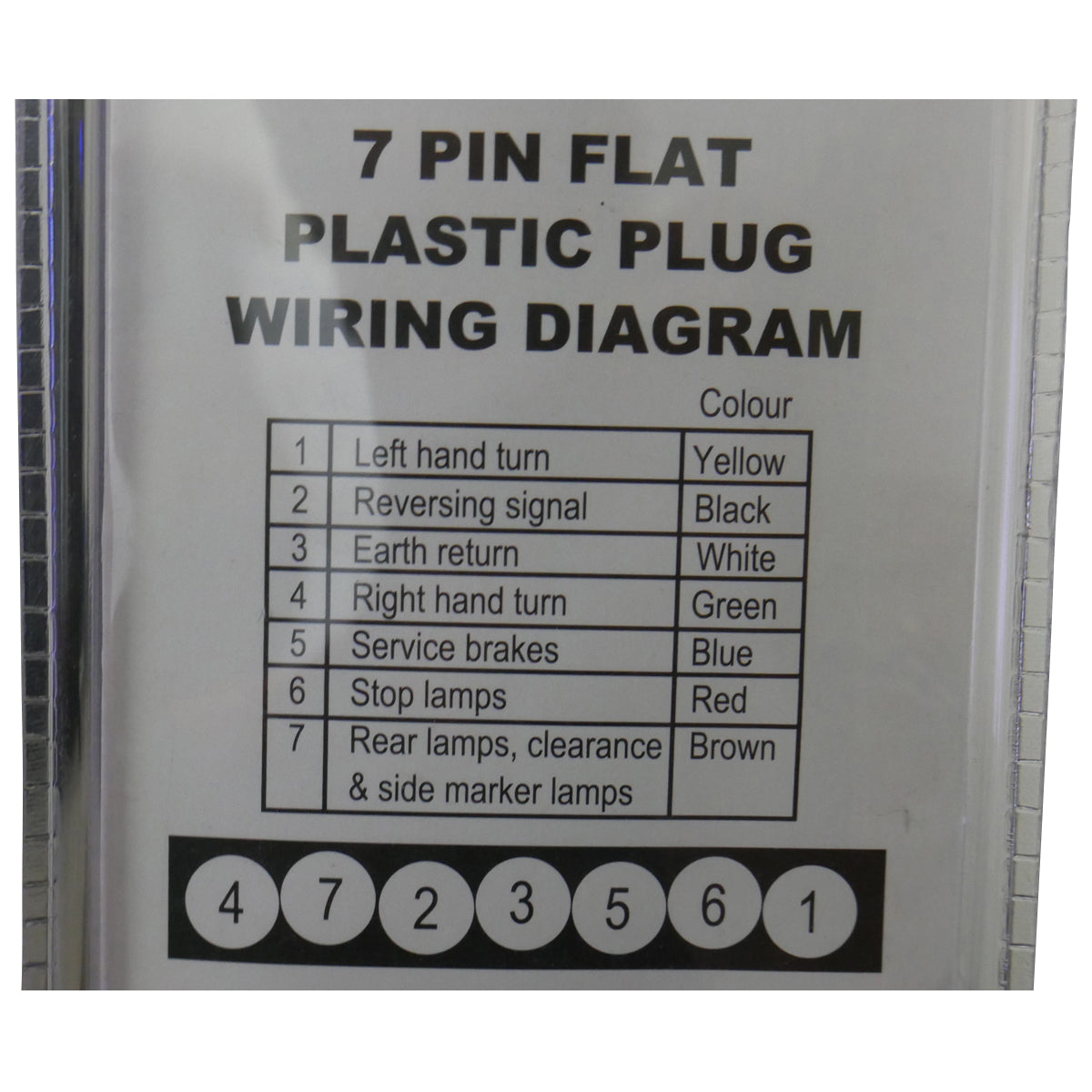 Trailer Connector Plug Flat 7 Pin Male