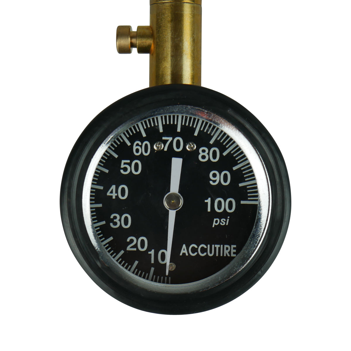 Dial Tyre Gauge With Hose Dual Head Chuck 0-100Psi