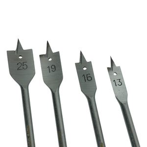 Wood Spade Bit Set with Hex Shank 4 Piece