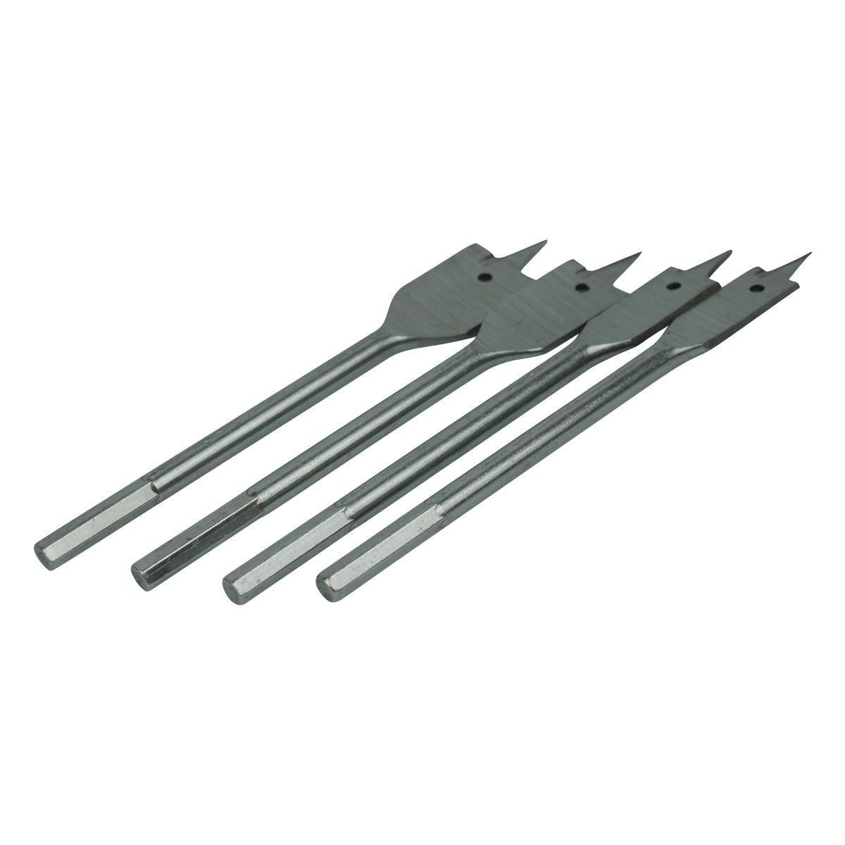 Wood Spade Bit Set with Hex Shank 4 Piece