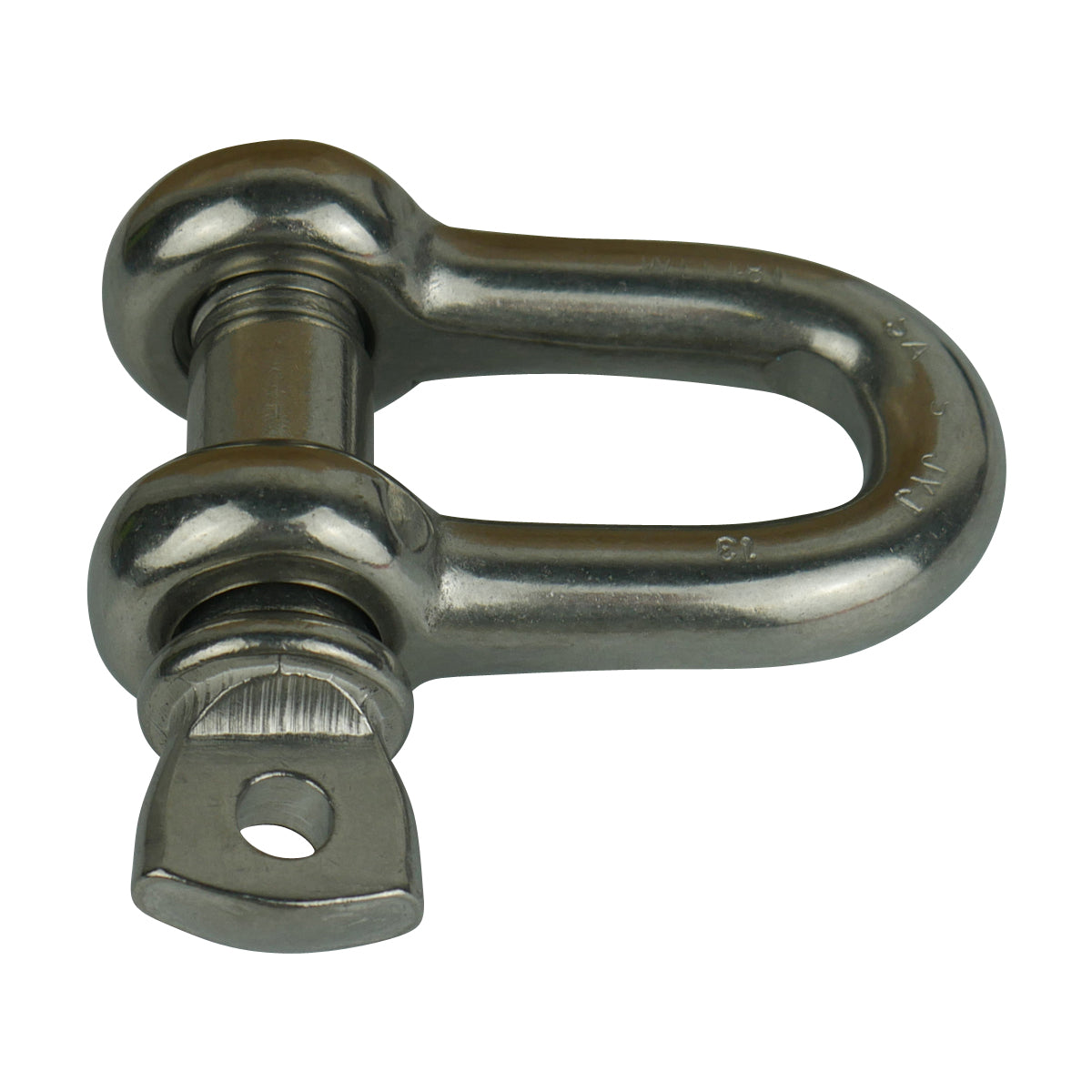 D Shackle Rated 11mm 1200KG Marine Grade Stainless Steel