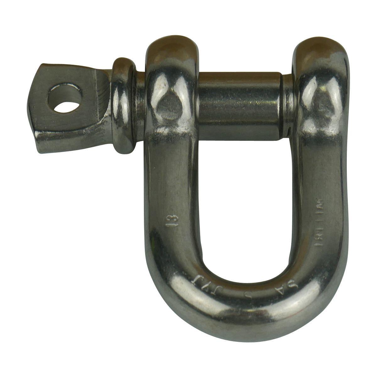 D Shackle Rated 13mm 1800kg Marine Grade Stainless Steel