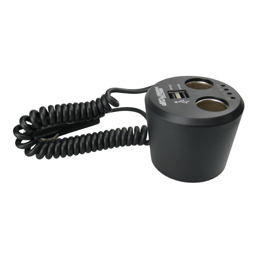 12V/24V Multi-Charging Power Station Cup Fused Accessory Plug