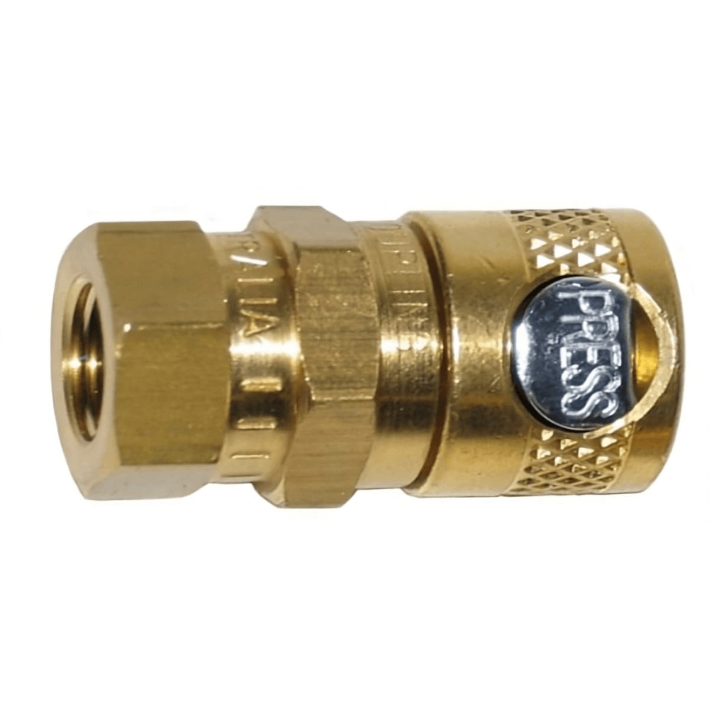 Jamec Equivalent Coupling Single Button Female 1/4"