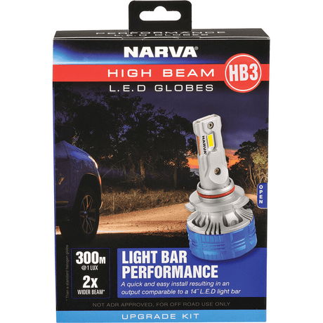 Narva HB3 12/24V Gen III High Beam Only LED Performance Globe Kit