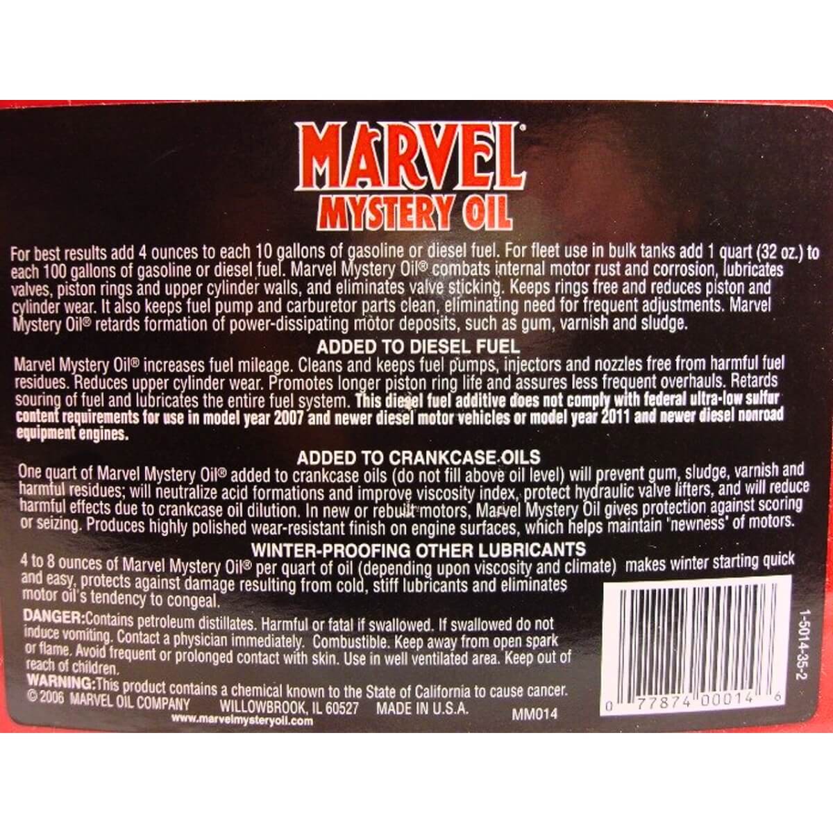 Marvel Mystery Oil 3.78Lt