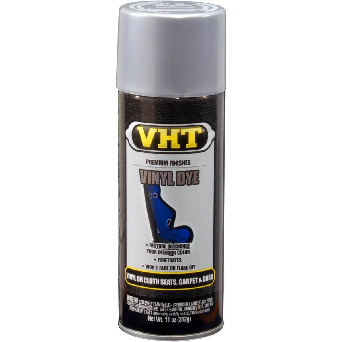 VHT Vinyl Dye Vinyl & Carpet Paint Satin Silver 312g